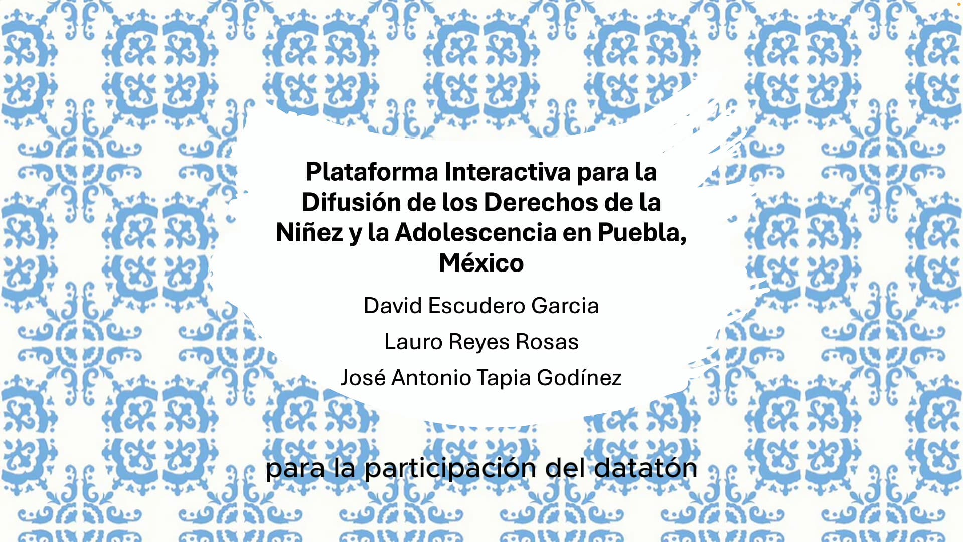 Portada del proyecto La situación de los derechos de la niñez y la adolescencia en Puebla