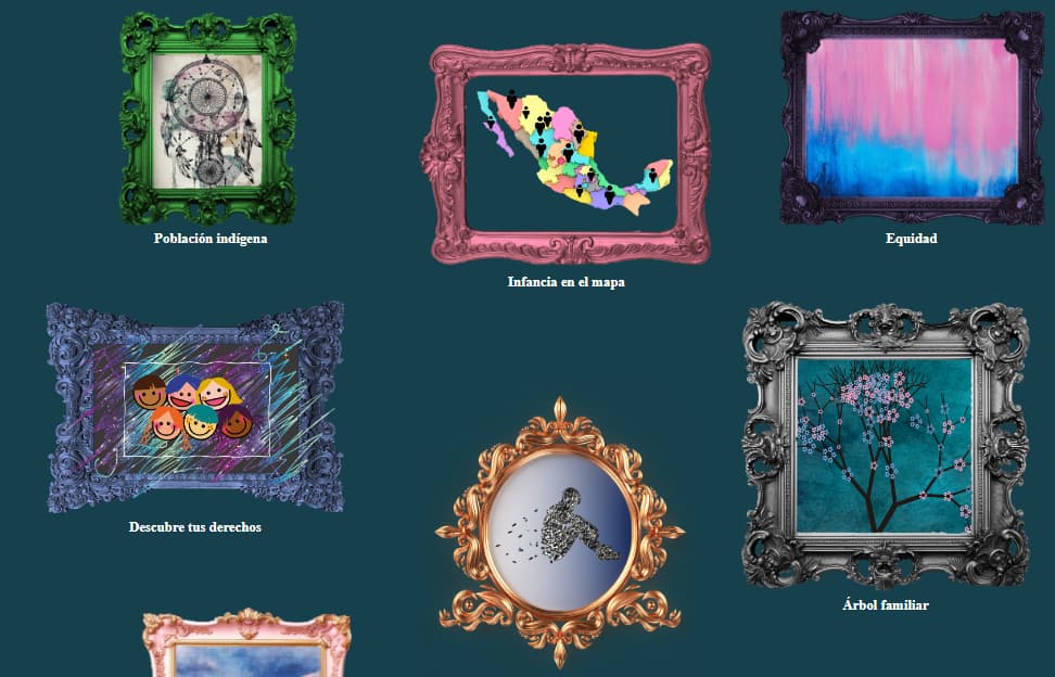 Portada del proyecto Voces de la infancia: Galería de arte interactiva
