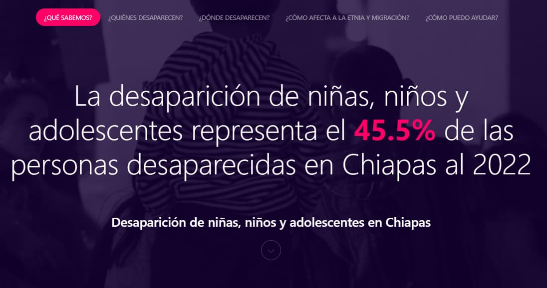 Portada del proyecto La problemática de la desaparición de niños en Chiapas y su impacto en la sociedad