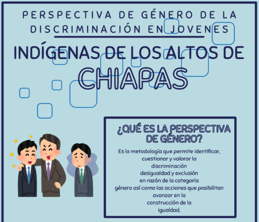 Portada del proyecto Perspectiva de género de la discriminación en jóvenes indígenas de Los Altos de Chiapas
